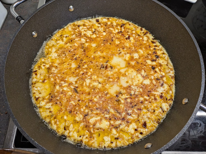 Masala Omlett - in der Pfanne