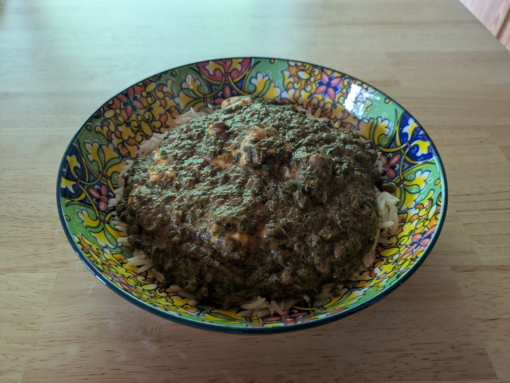 Saag Halloumi mit Linsen